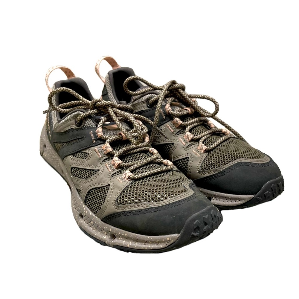 Merrel Sport Sneakers Shoes Lace Up Gray Pink Sz 8.5
